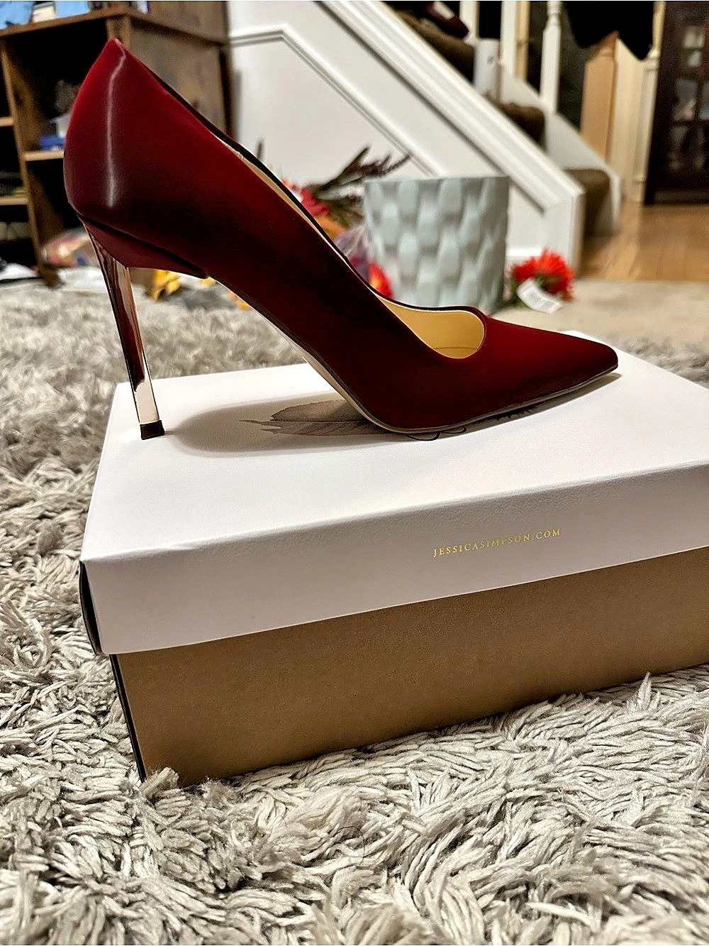 Jessica Simpson Kheloe Pump Pointed Toe Heels in Red US 8 New